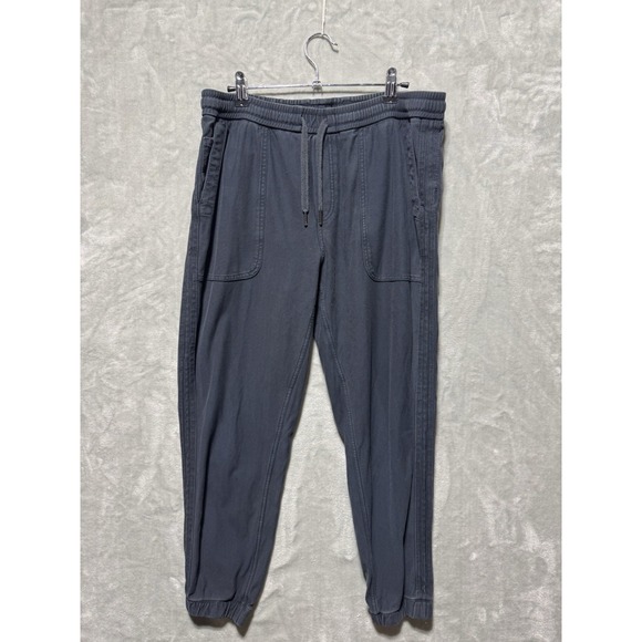 Athleta Jogger Pants Women's M Dark Gray Ribbed Side Drawstring Waist Athleisure - Picture 1 of 7